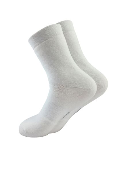 Long Plain Socks Full Terry For Women-White-36