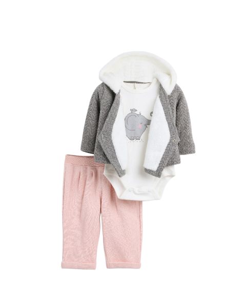 Hello Little One Hooded Set-0-3 mth