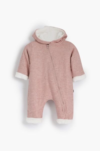White Flower Hooded  Romper