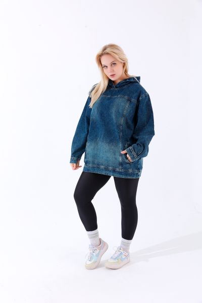 Blue Denim sweatshirt -M
