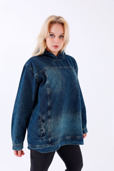 Blue Denim sweatshirt -M