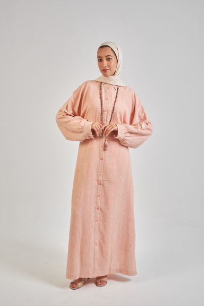 Tallah Dress-Peach-M