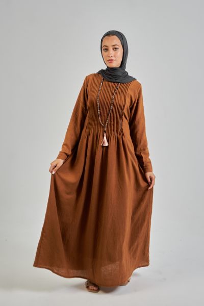Rafa Dress-Brown-M