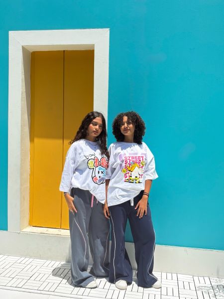 bow White Oversized Cotton Tee