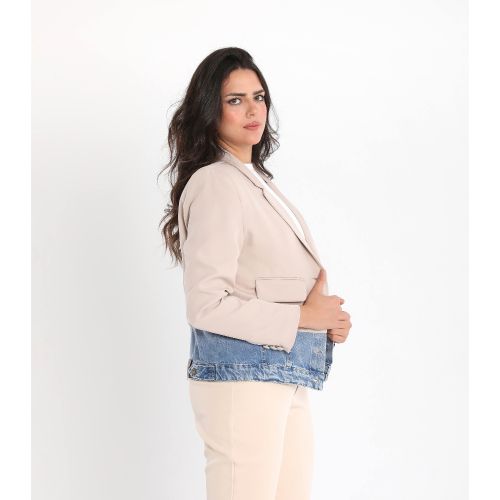 Jean-ius Blazer-Beige-S