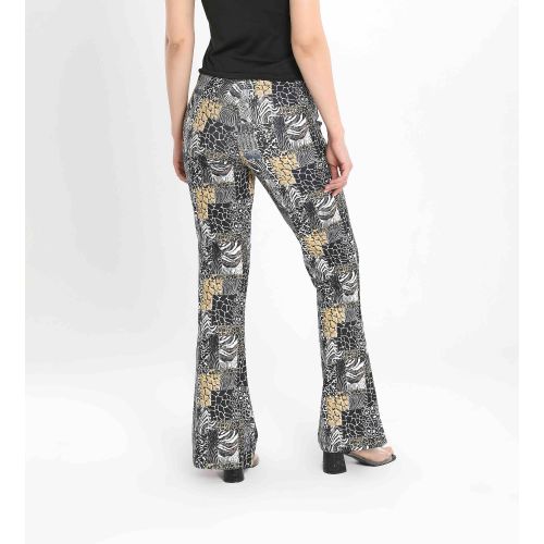 Pattern Party Pants-Gray-S