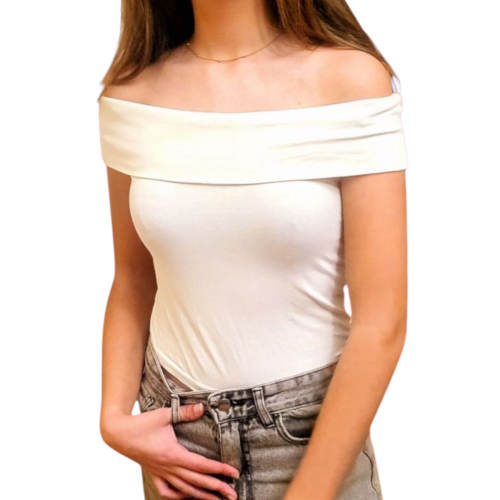 Off shoulder top -White-S