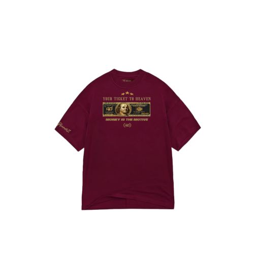 ticket to heaven tshirt-Burgundy-M