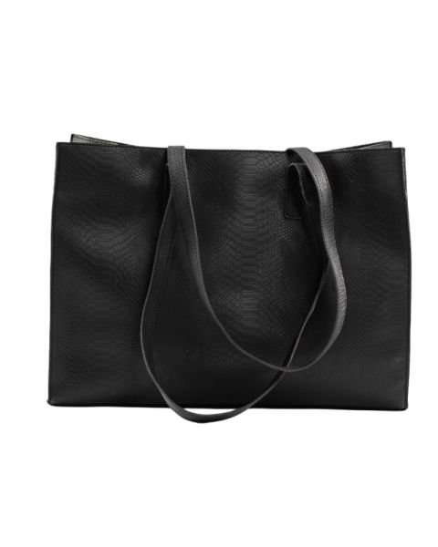  Black Leather Tote Bag 