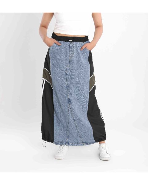 Side Swipe Skirt-Black-S