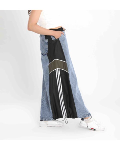Side Swipe Skirt-Black-S