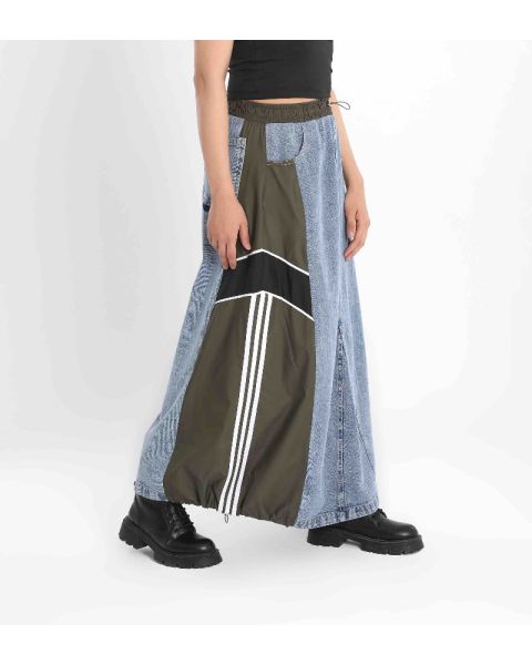 Side Swipe Skirt-Olive-S