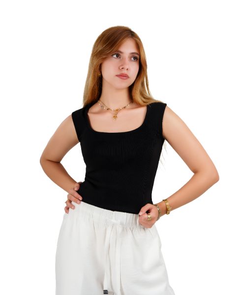 Plein De Vie square rip sleevless top