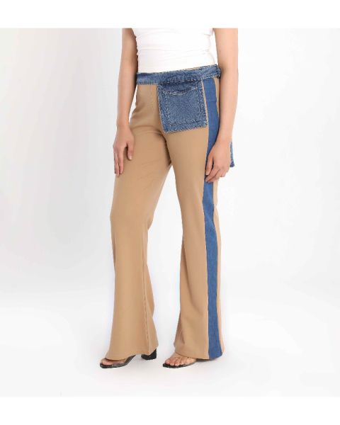 Style Stitch Pants-Beige-S