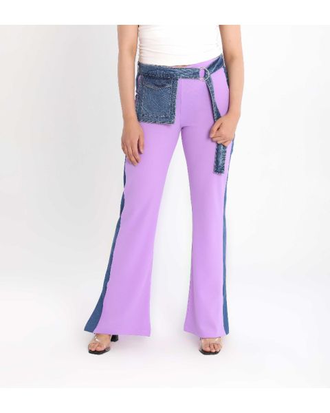Style Stitch Pants-Purple-S