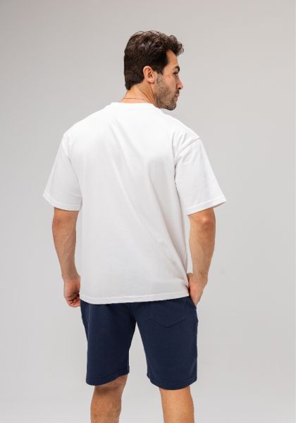 Men Basic Half Sleeves T-Shirt Casual Style With Simple Design-White-L