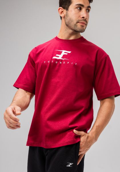 Men Basic Half Sleeves T-Shirt Casual Style With Simple Design For Men-Dark red-L