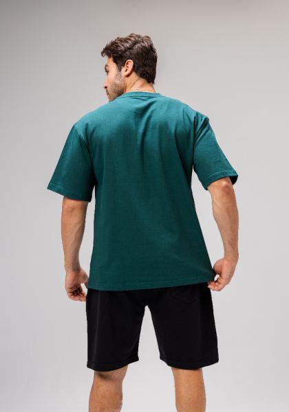 Men Basic Half Sleeves T-Shirt Casual Style With Simple Design For Men-Olive-L