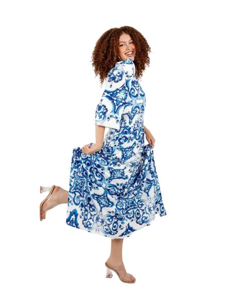 Blue Floral Dress
