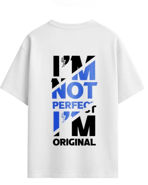 Unisex I'm not perfect White Tee