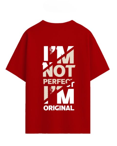 Unisex I'm not perfect Burgundy Tee