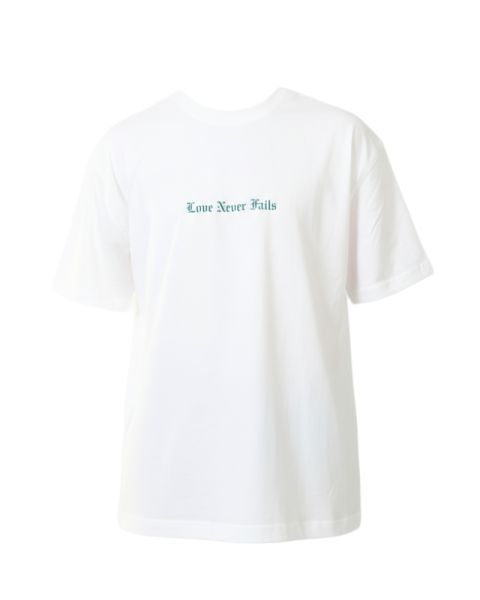 Love Never Fails Oversized Shirt- Unisex-White-M