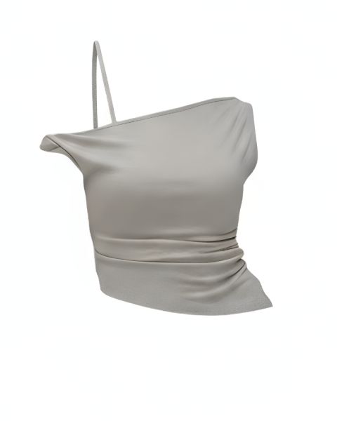 One-Shoulder Casual Crop Top