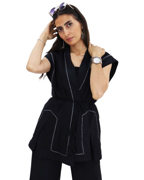 Sleek Black Vest