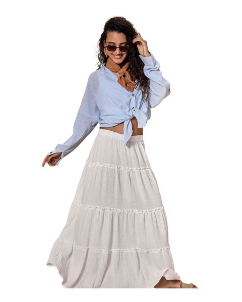 Striped Light Blue Linen Shirt