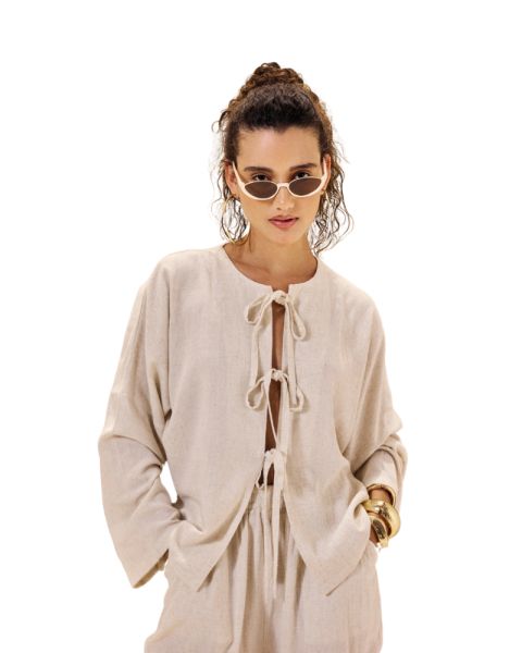 Pure Ketan top with wide sleeves