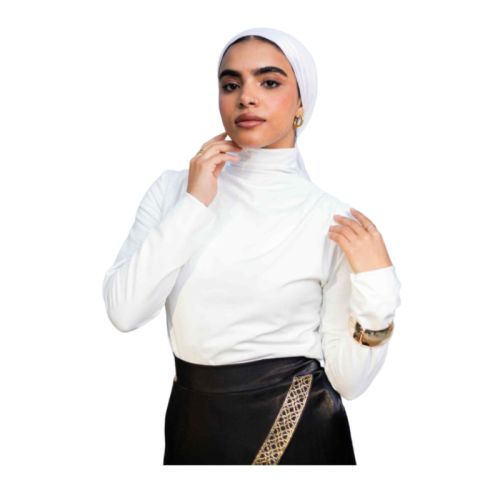  Draped Seamless Top in Off White For Women