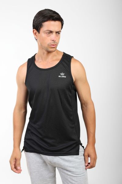 Sleeveless Vest-Black-L