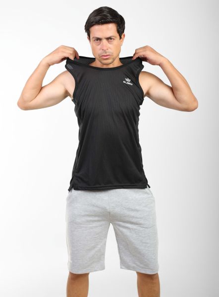 Sleeveless Vest-Black-L
