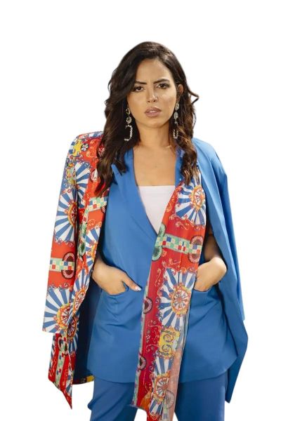 Royal Blue Blazer-Royal Blue-S