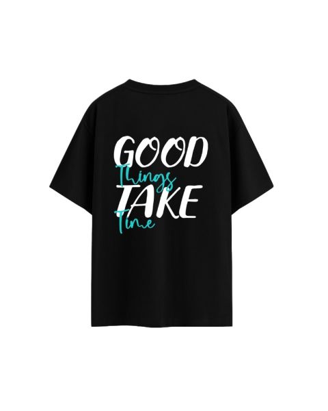 Unisex Good Things Burgundy Tee-S-Black
