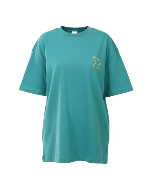 Teal- Pray Trust Wait- Oversized Unisex Shirt-M
