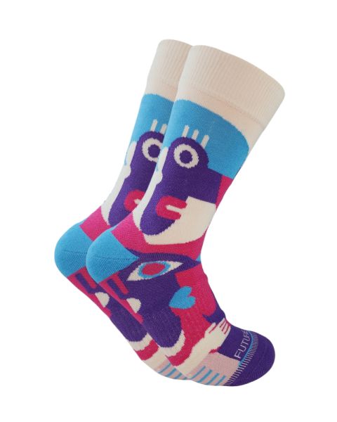 Long Socks Liner Heel and Toe Casual Style MultiColoure-mix colour-36