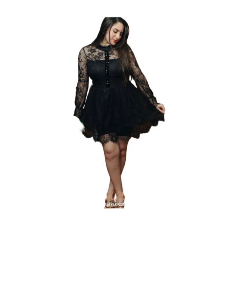 Midnight lace elegance dress