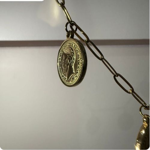 Gold coin necklace