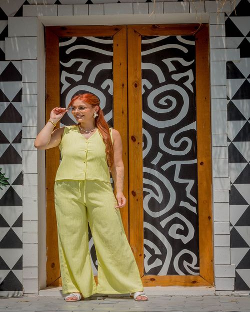 casual set -Yellow-S