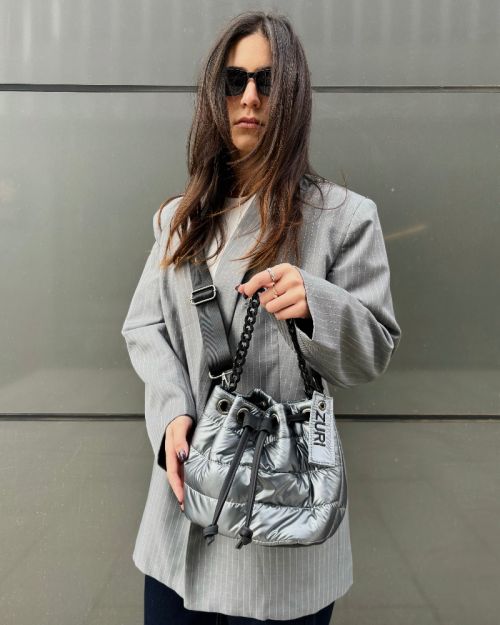 Bucket Bag Dark silver