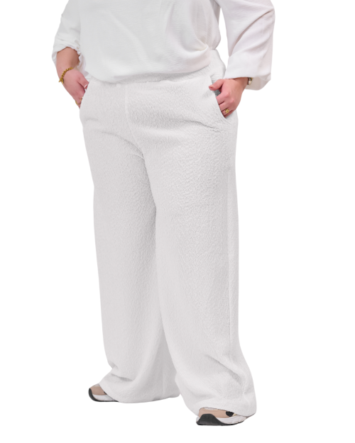 plus size pants -White-48