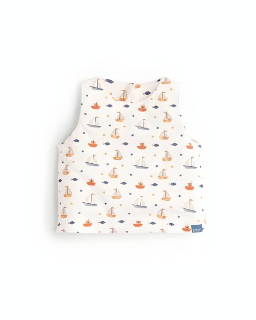 Junior Sailboat Print Baby Bib