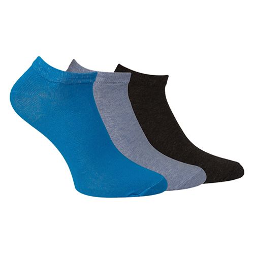 A Pack Of 3 Pieces Ankle Plain Socks MultiColoure-36-40