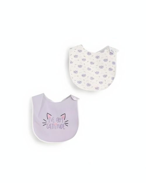 Junior Cat Attitude Baby Bib Set