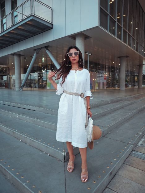Venice Dress-White-S