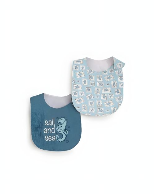 Junior Sail and Sea Baby Bib Set