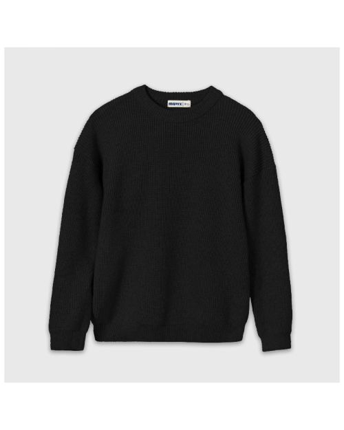 Black Knitted Winter Set – Sweater, Beanie & Scarf