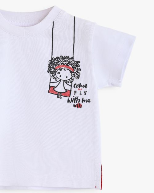 Baby Graphic Cotton Top – Swing Print