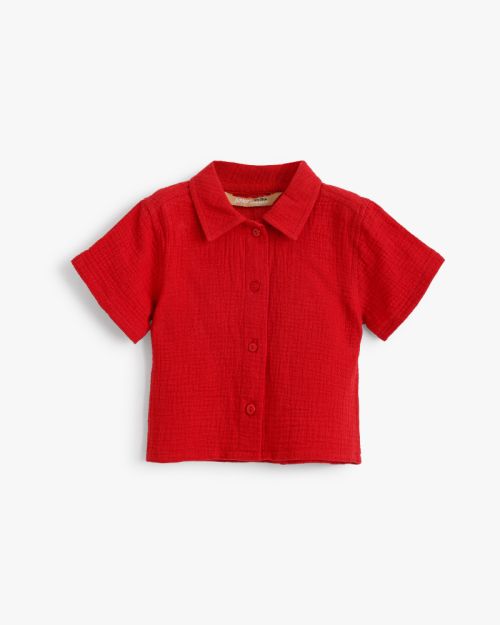 Junior Baby Cotton Shirt – Classic Button Design